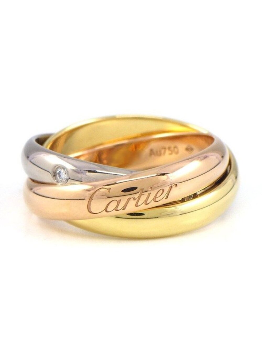 Cartier Ring Trinity Classic Model MM Three Color Diamond